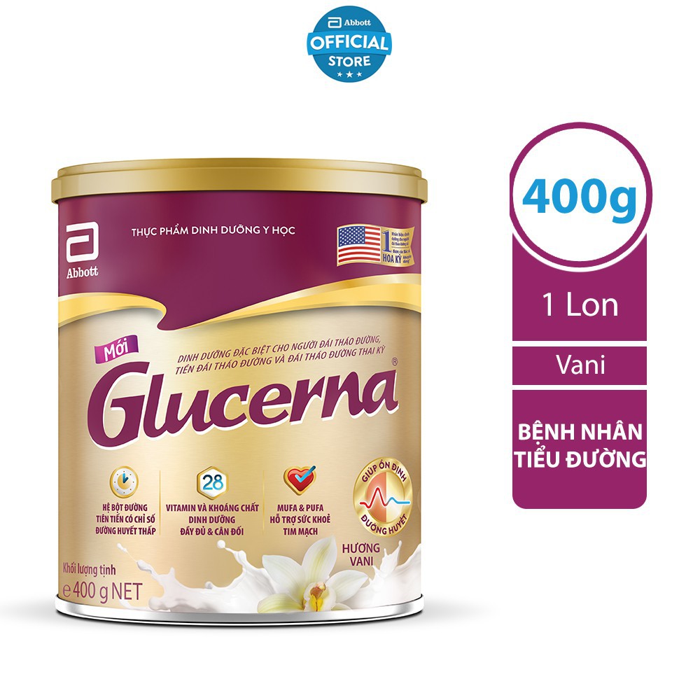 [ CHÍNH HÃNG] Sữa bột dành cho người bị tiểu đường Glucerna Abbott 400g