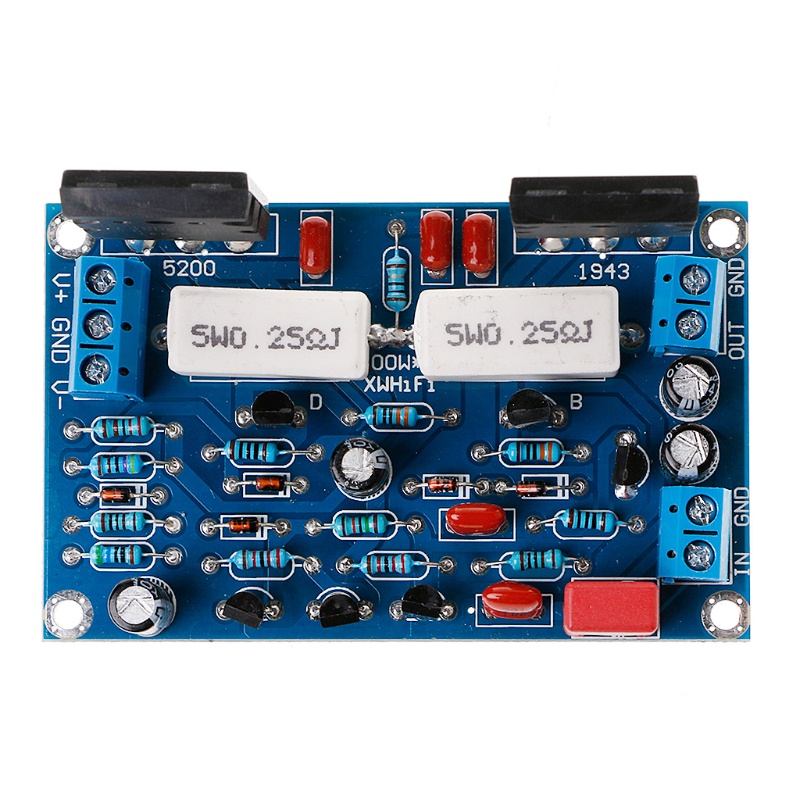 Bảng Mạch Khuếch Đại Âm Thanh HIFI WER 2SC5200 + 2SA1943 Cho DC 35V 100W