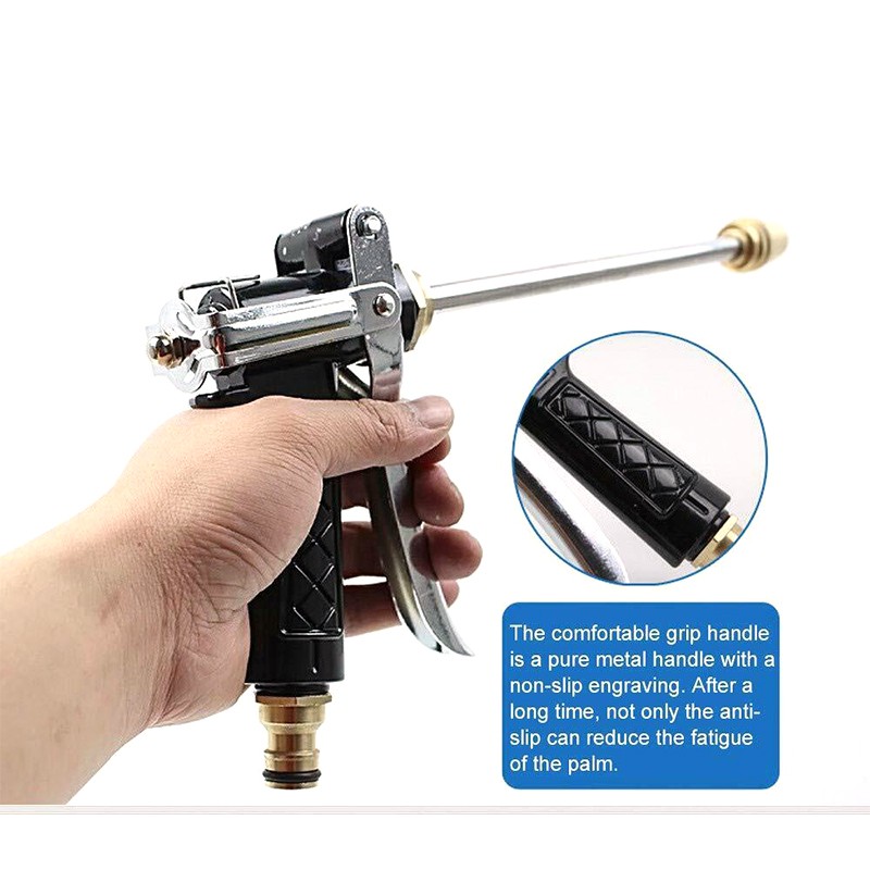 IN STOCK Metal Water Spray Gun High Pressure Water Sprayer for Garden Hose Pipe Lawn Car Washing