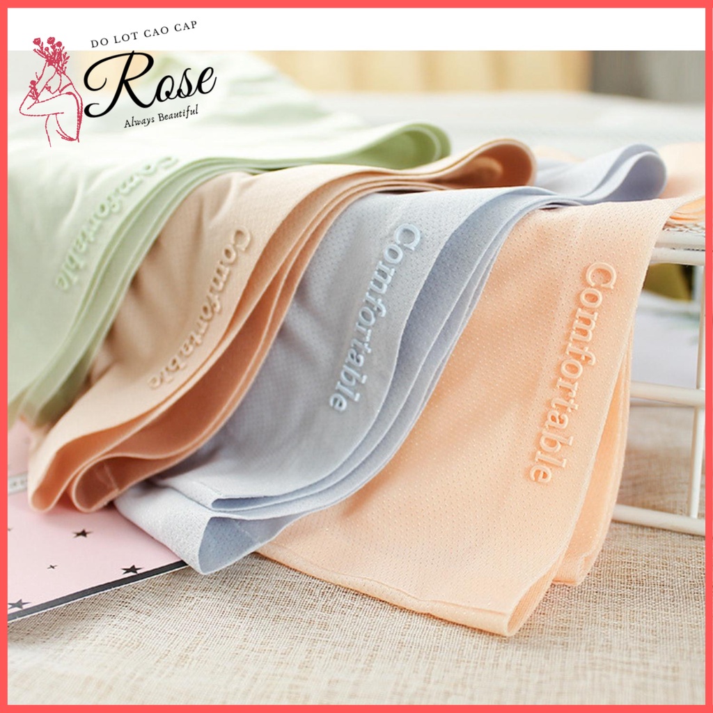 SET 5 Quần Lót Nữ Chất Băng Lụa Thông Hơi Kháng Khuẩn Quần Chíp SIÊU MỎNG Thoáng Mát - Rose P286