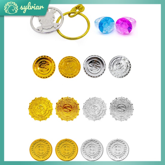 [sylviar] Đồ Chơi Rương Kho Báu Hải Tặc Bằng Nhựa Cổ Điển Cỡ Lớn Dành Cho Trẻ Em Dự Tiệc