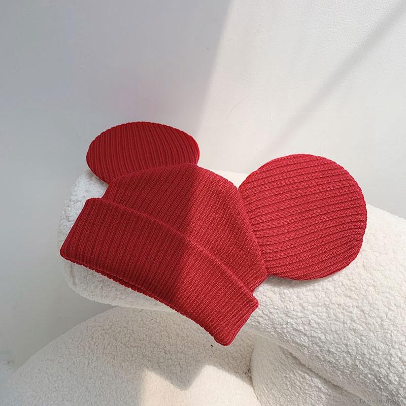 Mũ Trùm Đầu Dệt Kim Hoạ Tiết Hoạt Hình Đáng Yêu Cho Bé