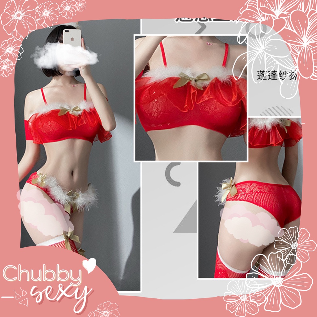 Cosplay Noel Giáng Sinh sexy siêu gợi cảm ,  hóa công chúa đêm Noel ,  bodysuit đầy đủ phụ kiện  - BDS19 - Chubby.sexy | BigBuy360 - bigbuy360.vn