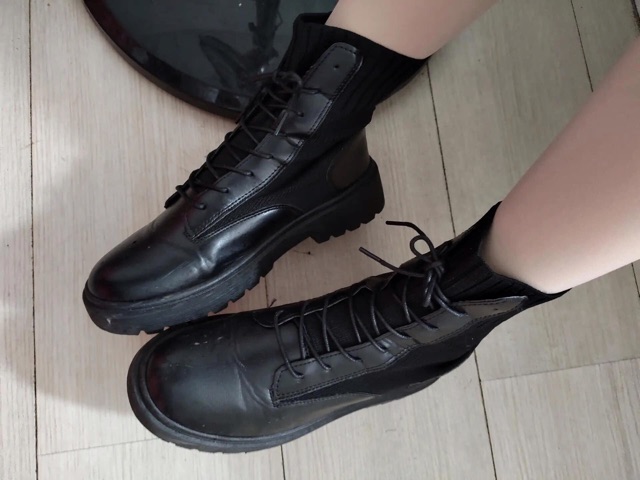 Boot cao cổ phối len đi cực ôm chân | BigBuy360 - bigbuy360.vn