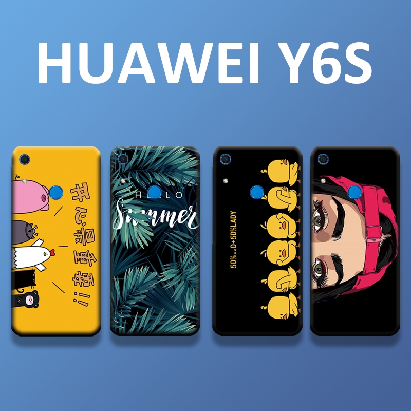 Ốp điện thoại silicon dẻo in hình vịt vàng đôi mắt và mùa hè 1234 cho HUAWEI Y6S Y9S Y9 Y7 Prime PRO 2019 Nova 5T