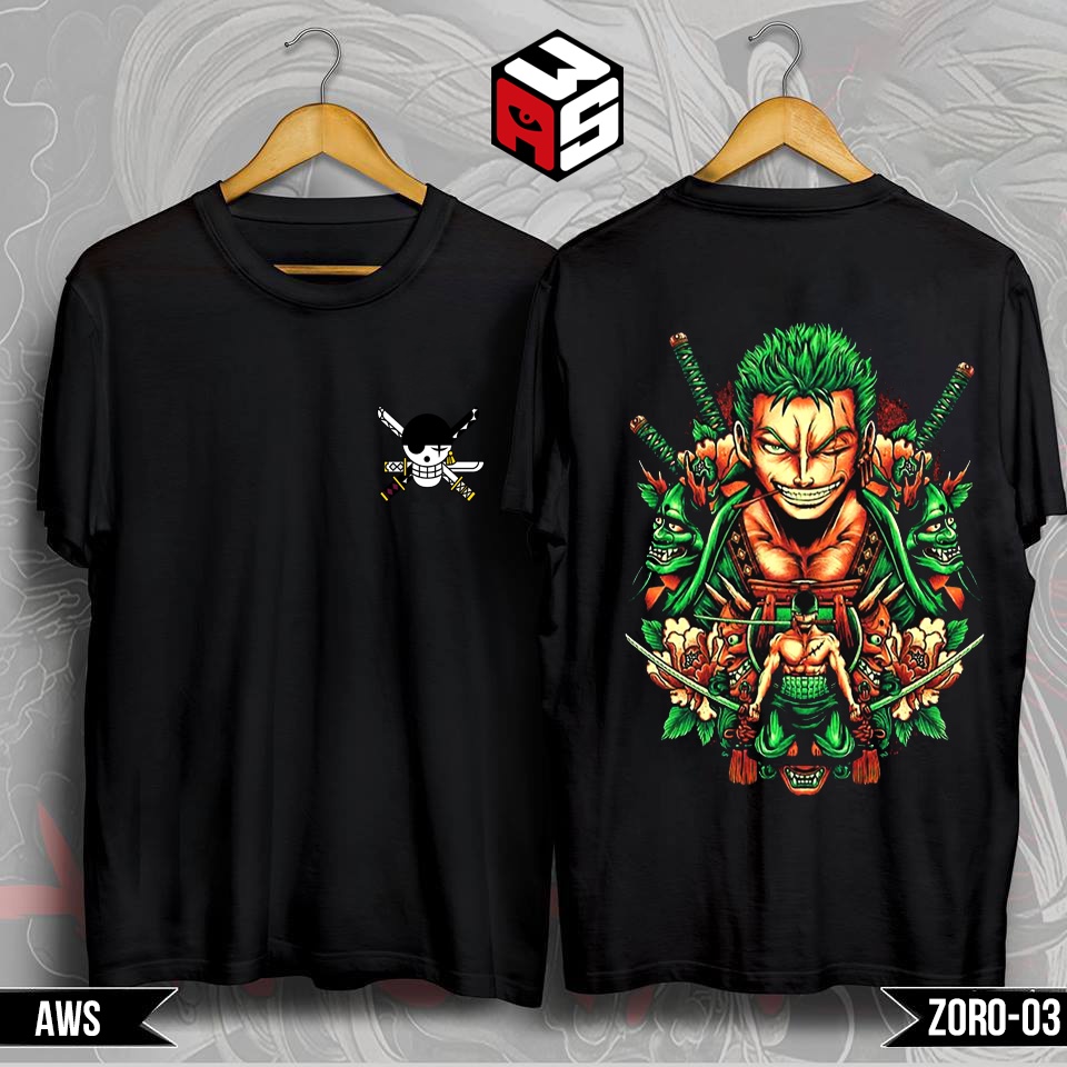 Áo thun Zoro, áo phông onepiece roronoa zoro wano mẫu mới cotton giá rẻ