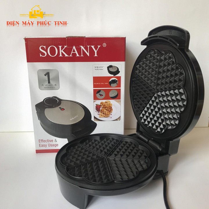 Máy làm bánh waffle SOKANY, Máy làm bánh tổ ong