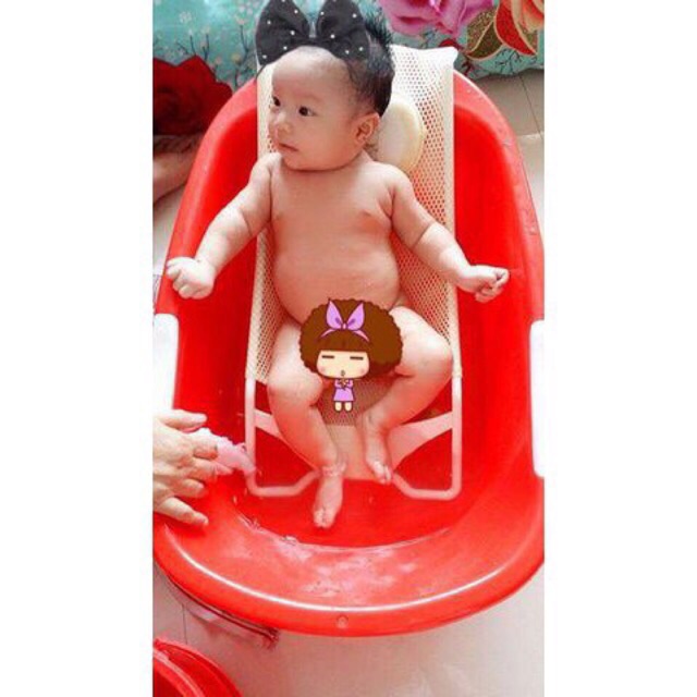 Sỉ lẻ Lưới đỡ tắm cho bé kèm gối