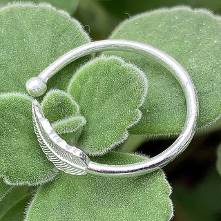Nhẫn bạc nữ PANMILA - Nhẫn lông vũ (TS-NN-A4)