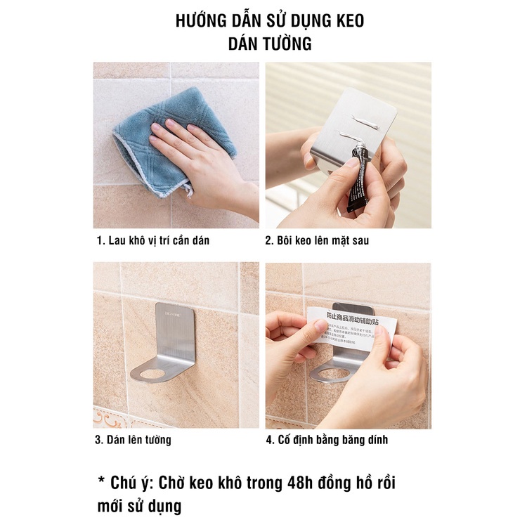 Móc treo chai dầu gội sữa tắm dán tường thông minh - Tuấn Tú Office Store