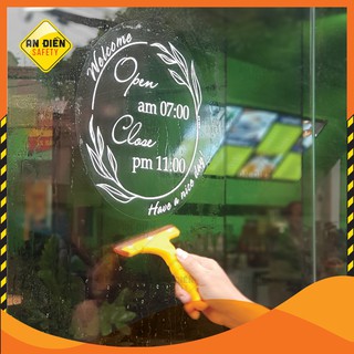 Decal Giờ Mở Cửa Opening Hours Dành Cho Shop, Spa, Cafe, Hair, Beauty, Thời Trang - HanaDecals