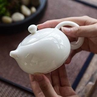 Ấm sứ Bạch Định cao cấp Cảnh Đức Trấn pha trà đạo