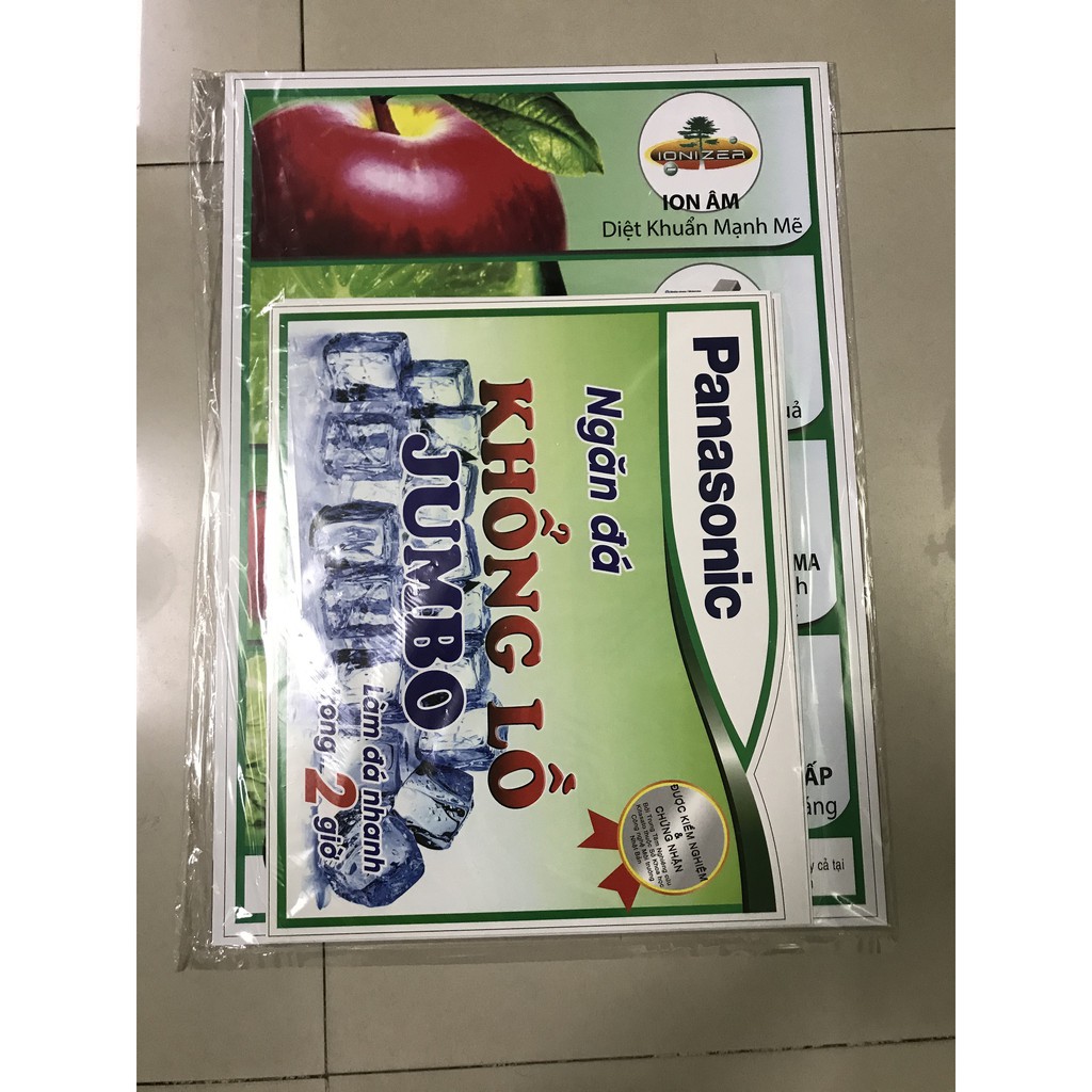 Combo 10 tem dán tủ lạnh Panasonic/ Com 10 miếng dán tủ lạnh Panasonic