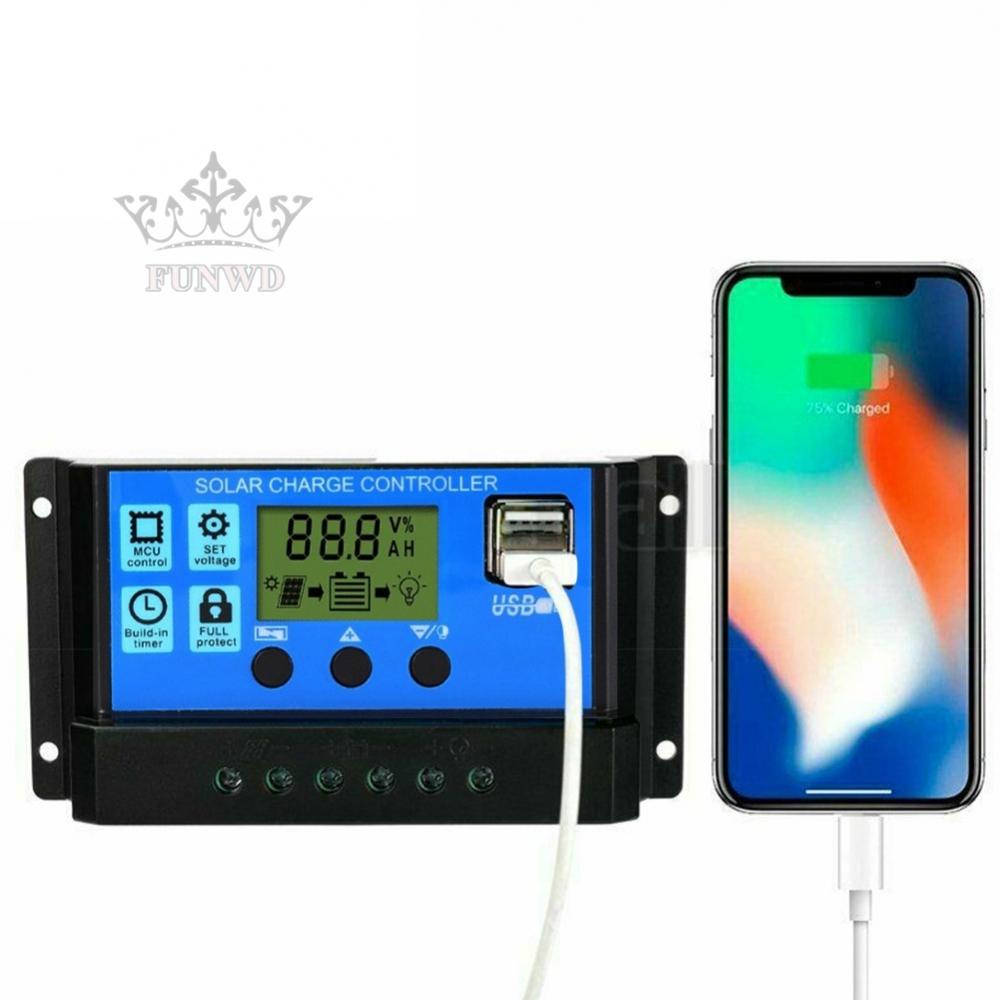 【FUNWD】Solar Charge Controller Control Panel Regulator User Manual*1 Automatic