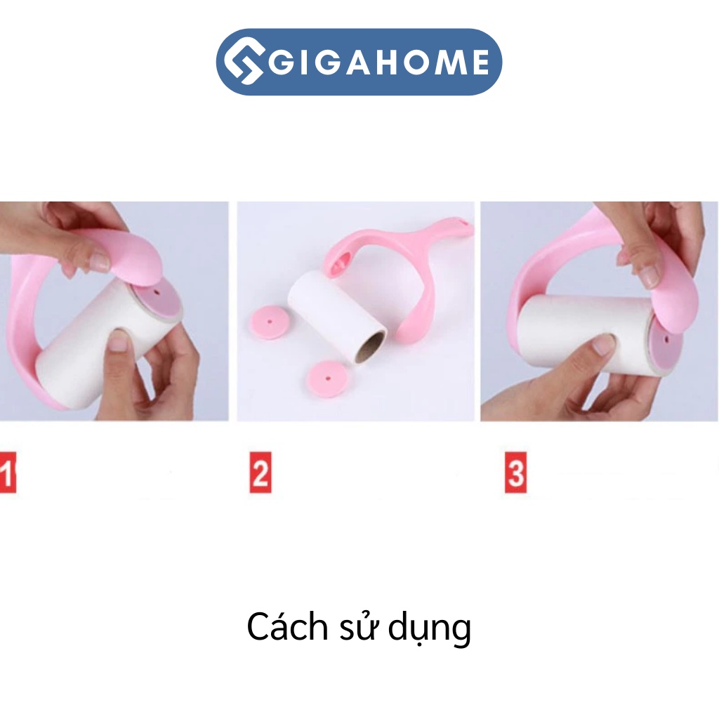 Cây Lăn Bụi Làm Sạch Quần Áo, Ga Giường, Lông Chó Mèo GIGAHOME Cán Cong 3737