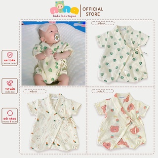 Bộ Body Yukata Hình Thú Cho Bé Nina Kids Boutique Body Đùi Cộc Tay Cho Bé Trai Bé Gái Size 0 Đến 24 Tháng