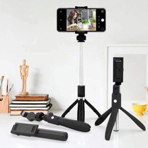 Gậy chụp ảnh tự sướng bluetooth 3 chân chụp hình selfie đa năng thiết kế thông minh tripod K07