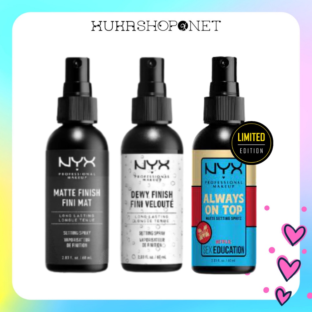 [Chính hãng] Xịt khóa nền giữ lớp trang điểm NYX Matte Finish Setting Spray 60ml