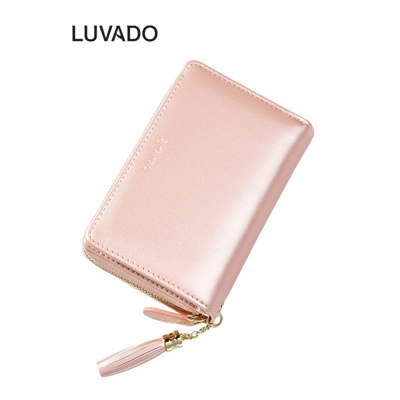 Ví nữ cầm tay mini TAOMICMIC ngắn nhỏ gọn bỏ túi nhiều ngăn thời trang cao cấp LUVADO VD381