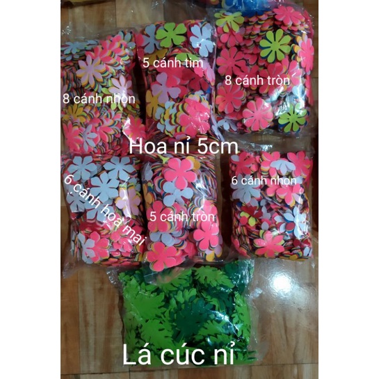 Hoa nỉ 1li, 2li dập sẵn trang trí mầm non, làm đồ handmade🌻SHOP MẦM NON NHƯ Ý 🌻