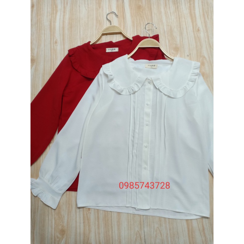 {xuu_design} áo babydoll cổ bèo áo sơ mi bèo FREESHIP 50K A,014 | BigBuy360 - bigbuy360.vn