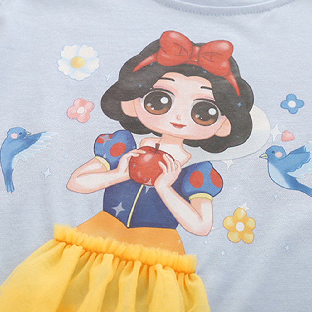 Đầm Công Chúa Tay Dài In Họa Tiết Hoạt Hình Phong Cách Phương Tây Thời Trang Xuân Thu Cho Bé Gái