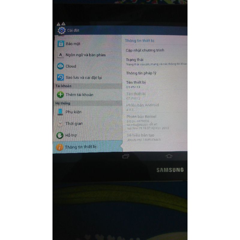 máy tính bảng samsung tab 2 10in cũ