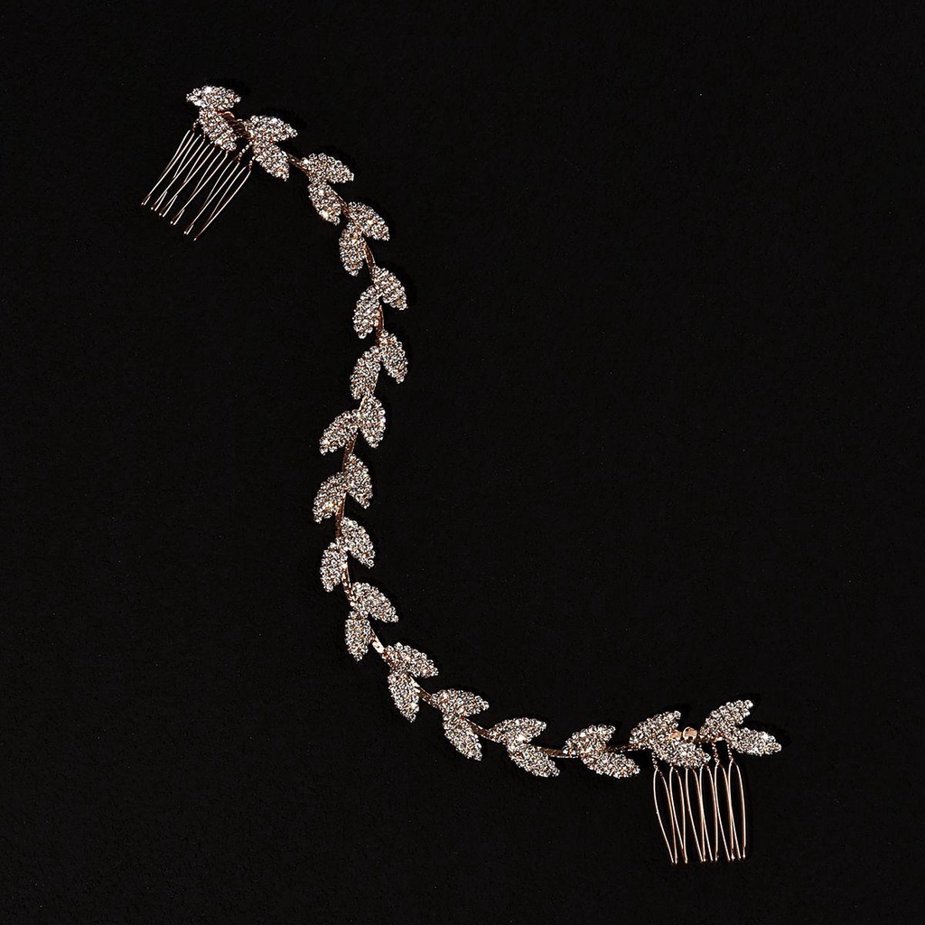 SUMU Trâm Cài Tóc Đính Pha Lê Handmade Cho Cô Dâu