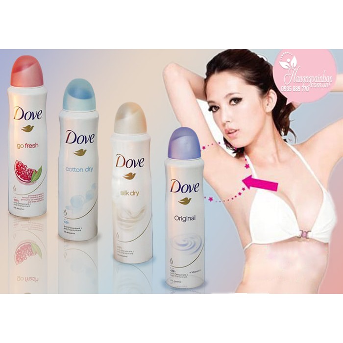 Xịt khử mùi Dove Original 150ml