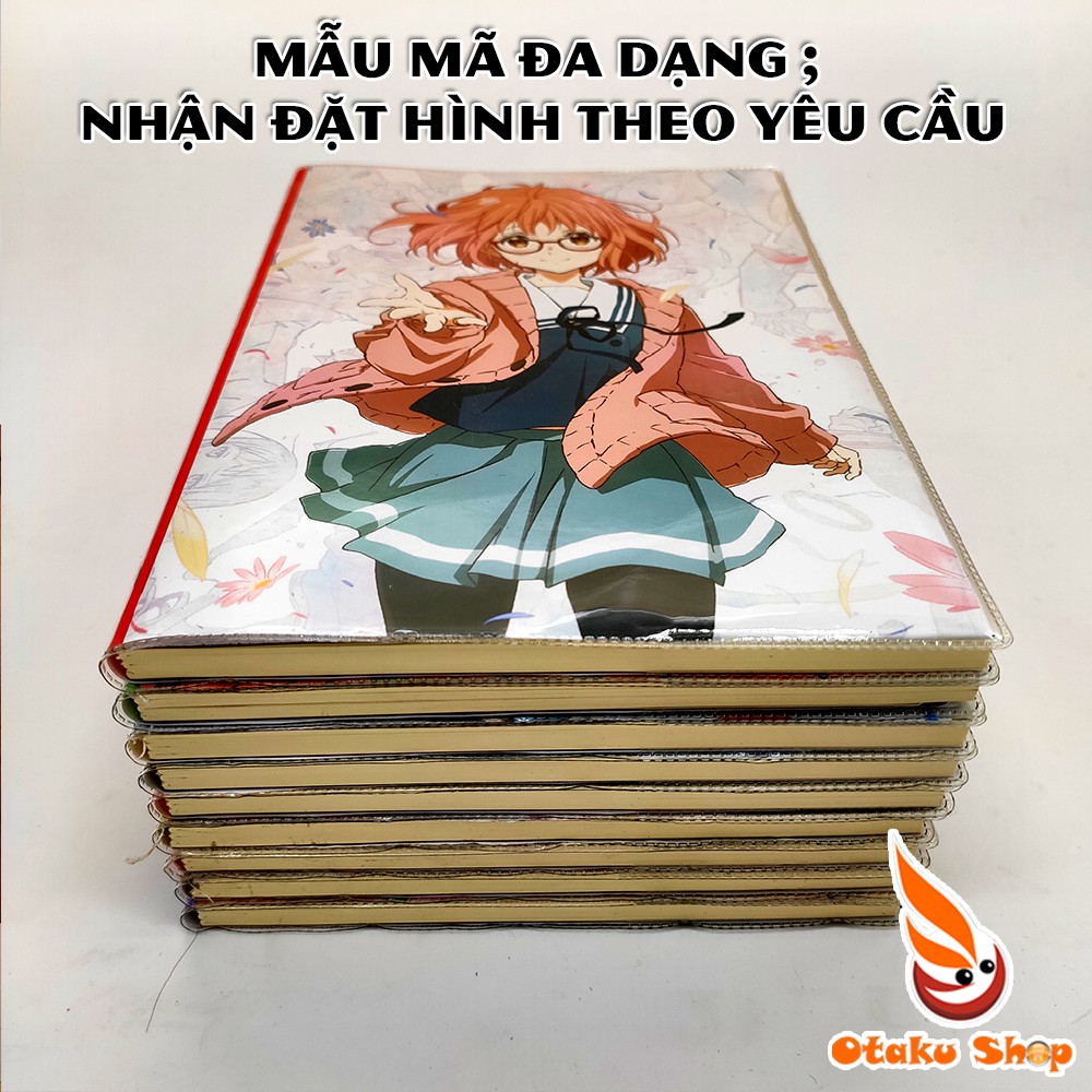 Sổ tay Anime One piece khổ A5 bìa in hình hoạt hình xinh xắn giấy dày có kẻ sọc 120 trang chuyên dành cho Otaku