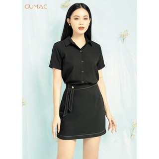 Chân váy chạy chỉ GUMAC CV06972_DEN