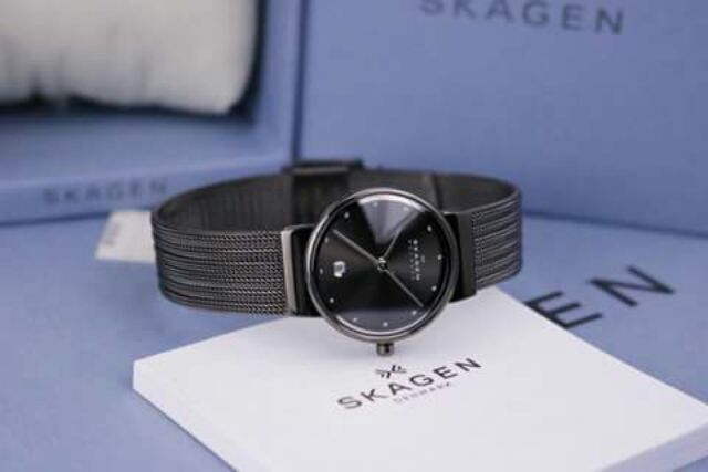 Đồng hồ nữ skagen size 28mm dây kim loại