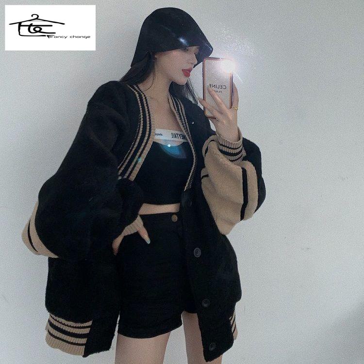 Áo Khoác Bóng Chày Bằng Vải Bông Dày Dặn Giữ Ấm Phong Cách Xuân Thu Cho Nữ