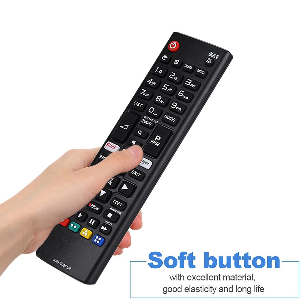 REMOTE ĐIỀU KHIỂN TIVI LG SMART NGẮN Đời Mới NETFLIX-AMAZON Hàng Chuẩn Loại 3 nút trắng Logo LG cao cấp