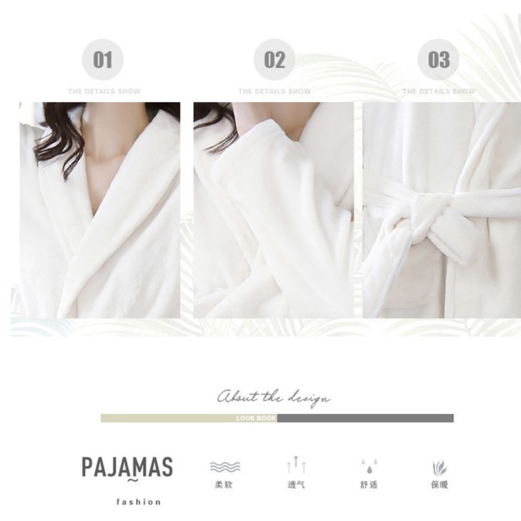 Áo choàng tắm 100% Cotton MJ Cao cấp cho khách sạn, Resort, HomeStay