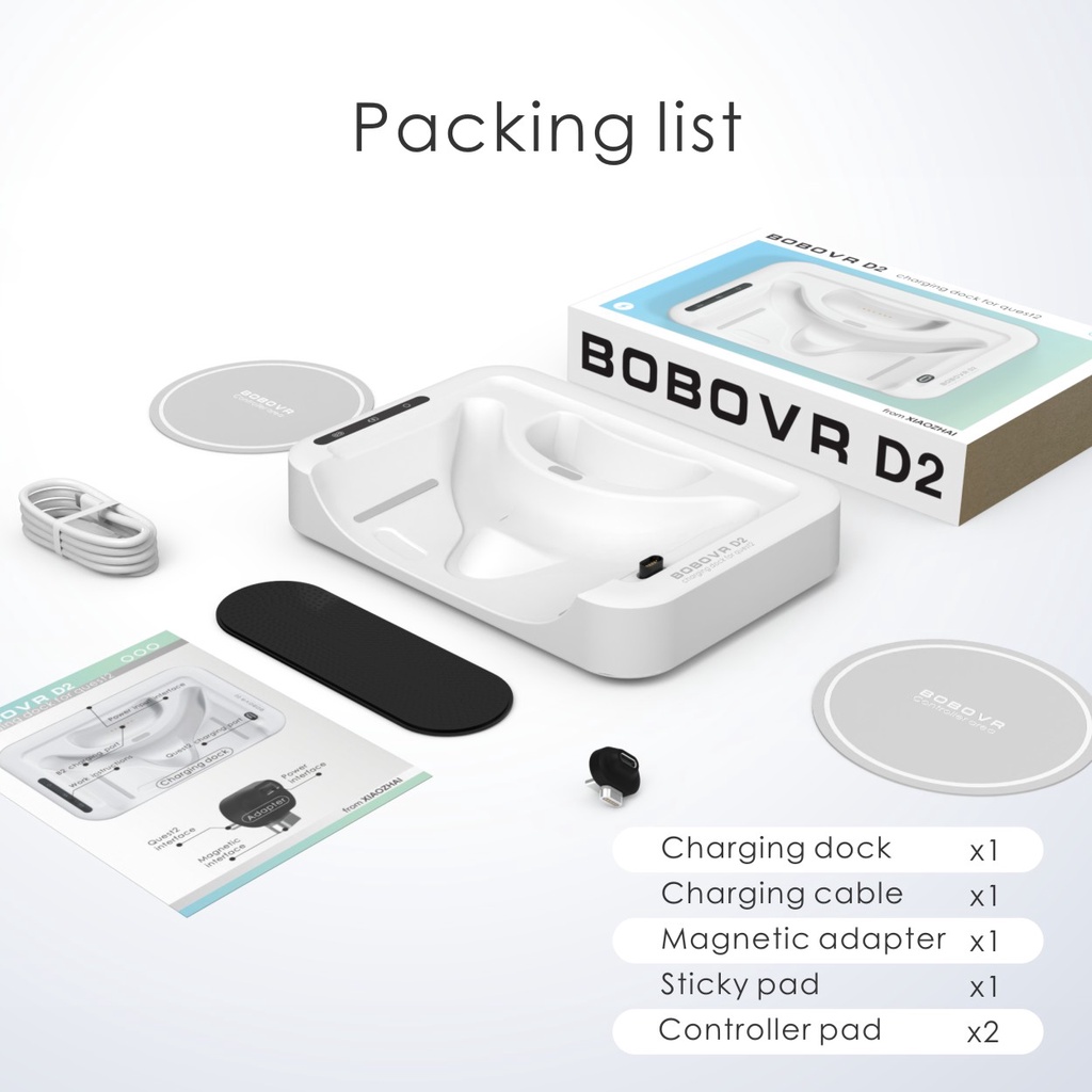 Đế Sạc BOBOVR D2 Cho Oculus Quest 2 và pin dự phòng B2