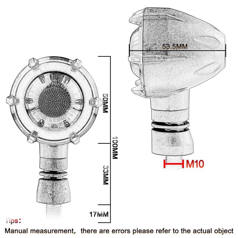 Set 2 bóng đèn LED xi nhan dạng tròn chuyên dụng cho xe mô tô