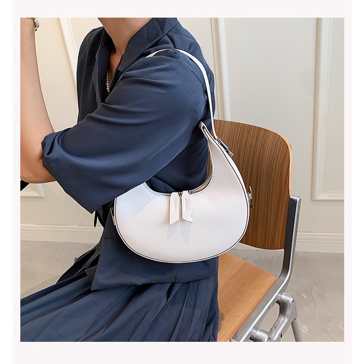 Túi Xách Thiết Kế Hình Bán Nguyệt Đơn Giản Thời Trang Cho Nữ IELGY