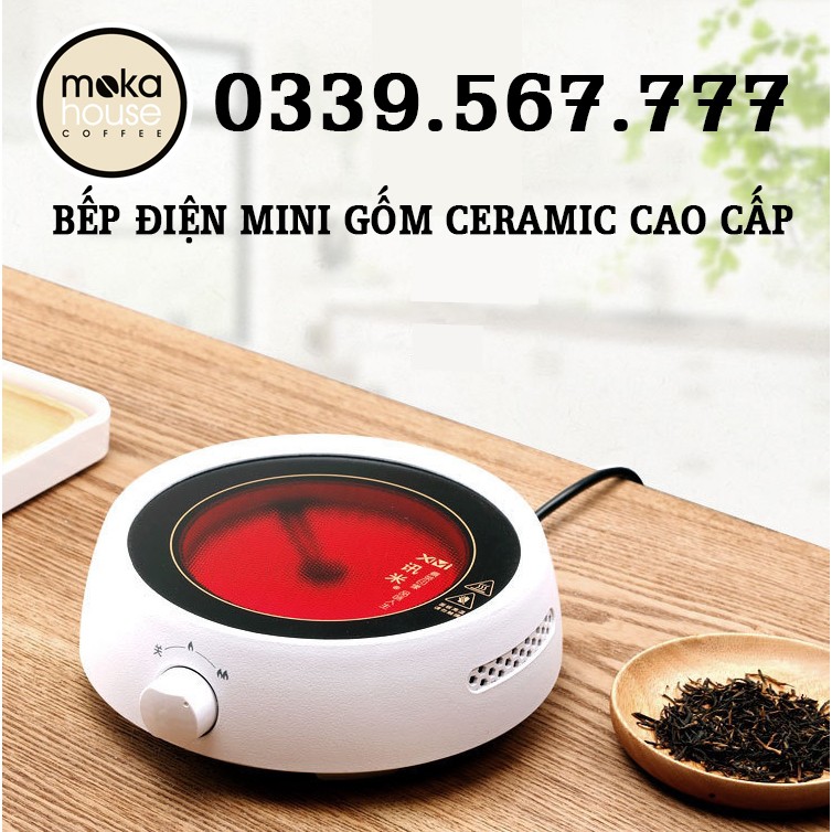 Bếp Điện mini 800w Gốm Ceramic Chống Nước Cao Cấp