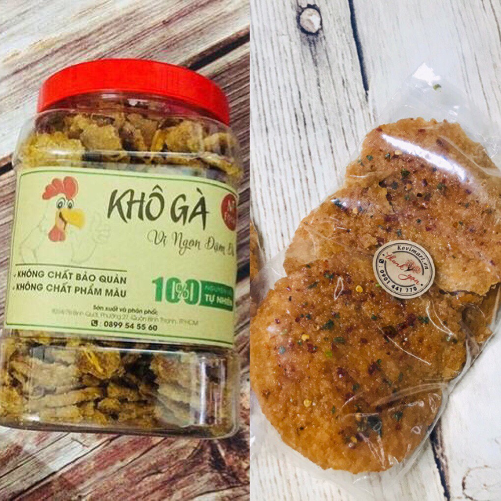 [Combo 2 hũ] Cơm cháy lắc khô gà lá chanh cay siêu ngon hũ 500G