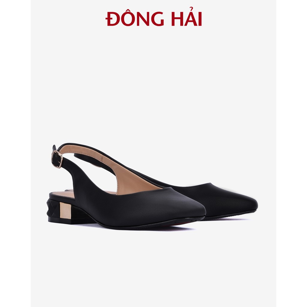 "TẶNG NGAY 30K khi theo dõi gian hàng trong T6 "Giày Búp Bê Đông Hải dáng slingback gót cao 3cm dễ phối đồ - G81D2