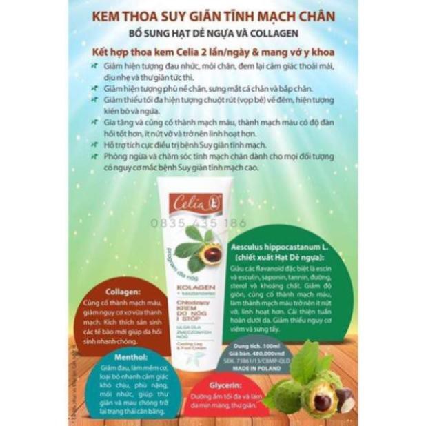 Kem thoa suy giãn tĩnh mạch celia