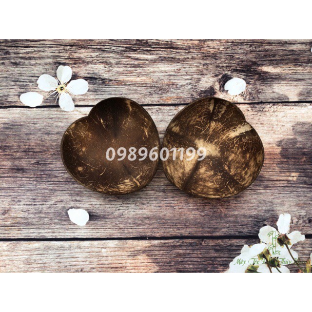 Bát dừa tim bát dừa decor bát smoothie