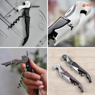 IE❤Wine Bottle Cap Opener Corkscrew Stainless Steel Metal With Plastic Handle