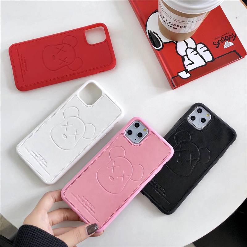 Ốp lưng da mềm in họa tiết KAWS cho iPhone 11 12 Pro Max 6 6s 7 8 Plus X Xs Max XR 12mini | BigBuy360 - bigbuy360.vn