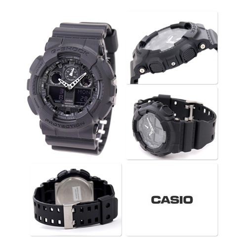 Đồng hồ nam dây nhựa G-SHOCK Casio chính hãng Anh Khuê GA-100-1A1DR