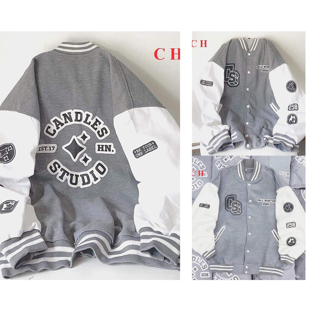 Áo bomber CS chất nỉ da cá tàu dày form thụng unisex