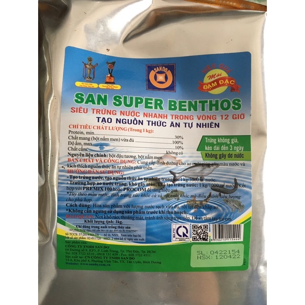 san super benthos 1kg/gói tạo bobo trứng nước