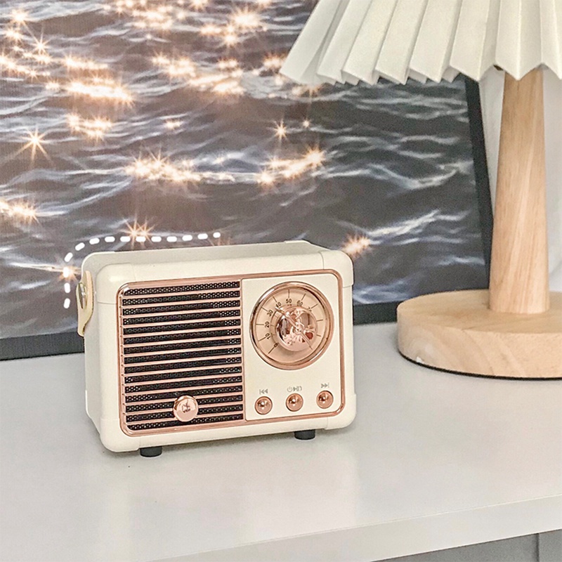 Loa Bluetooth Không Dây Có Tay Cầm Phong Cách Retro