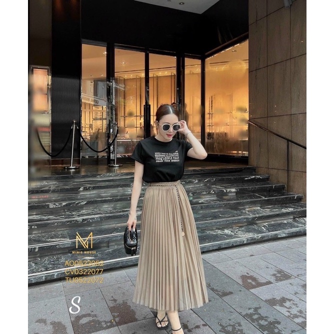 Hàng Quảng Châu Chân Váy Ren Dài 3 Lớp Dây Xích Mạ Vàng sn